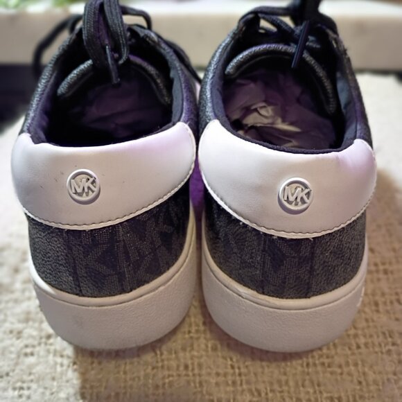 Michael Kors Irving Stripe Lace-Up Black/White Women Size 8, Sneakers - Picture 9 of 12